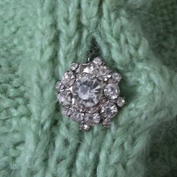 ZARA | Alpaca Wool Cardigan Sweater Green Sz L - Picture 6 of 7